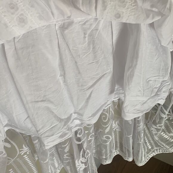 White Eyelet BoHo Dress/Top NWT - Picture 8 of 11